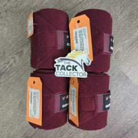 4 Fleece Polo Wraps, bag *gc, clean, clumpy, stretched & pilly edges, mnr hair
