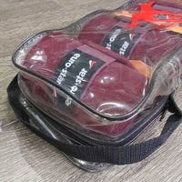 4 Fleece Polo Wraps, bag *gc, clean, clumpy, stretched & pilly edges, mnr hair
