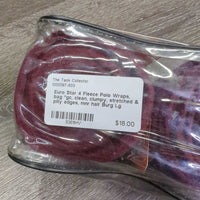 4 Fleece Polo Wraps, bag *gc, clean, clumpy, stretched & pilly edges, mnr hair
