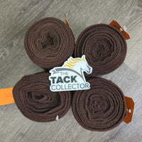 4 Fleece Polo Wraps *gc, clean, clumpy, pilly edges, stretched edges, hairy, older
