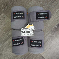4 Fleece Polo Wraps *vgc, clean, mnr stretched edges, curled velcro, pilly, mnr hair
