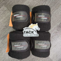4 Fleece Polo Wraps *gc/fair, clumpy, older, stretched, faded, mnr hair
