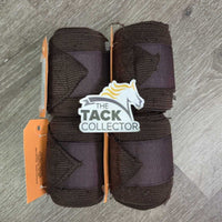 4 Fleece & Elastic Exercise Leg Wraps *gc, clean, threads, snags, rubs, pills
