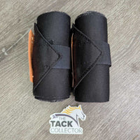 Pr Stretchy Nylon Leg Wraps *gc, clean, pilly edges, hairy velcro
