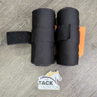 Pr Stretchy Nylon Leg Wraps *gc, clean, pilly edges, hairy velcro
