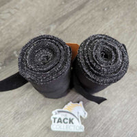 Pr Stretchy Nylon Leg Wraps *gc, clean, pilly edges, hairy velcro
