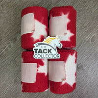 4 Fleece Polo Wraps *gc/fair, clean, clumpy, snags, v.pilly edges
