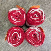 4 Fleece Polo Wraps *gc/fair, clean, clumpy, snags, v.pilly edges
