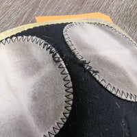 Bi-Polar Magnet Fetlock - Hind Boots, velcro, bag *gc, clean, hairy, stains, rubs, frays, unstitched velcro, older
