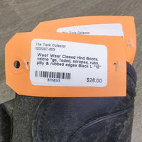 Closed Hind Boots, velcro *gc, faded, scrapes, rubs, pilly & rubbed edges
