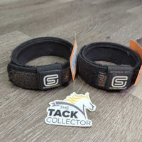 Pr Pastern Wraps *gc, hair, mnr dirt?stains, faded, curled edges, fuzzy velcro
