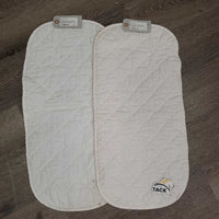 Pr Quilt Cotton Wraps *gc/fair, clean, threads, frays, undone stitching, pilly, mnr hair, dirt
