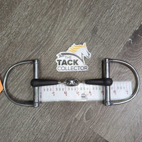 Thin Rubber French Link D Ring, sm center lozenge *vgc, clean, chewed/peeled edge
