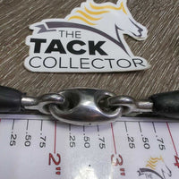 Thin Rubber French Link D Ring, sm center lozenge *vgc, clean, chewed/peeled edge
