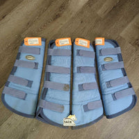 Front & Hind Shipping Boots *gc, mnr hair, holey edges & frays, clean & dirty, stains
