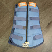 Front & Hind Shipping Boots *gc, mnr hair, holey edges & frays, clean & dirty, stains
