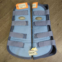 Front & Hind Shipping Boots *gc, mnr hair, holey edges & frays, clean & dirty, stains
