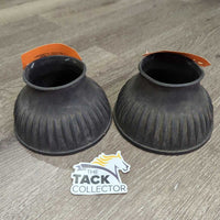 Soft Rubber Ribbed Bell Boots, Hi Neck, Pull On *gc, dirty, residue, faded, knicks
