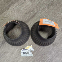 Soft Rubber Ribbed Bell Boots, Hi Neck, Pull On *gc, dirty, residue, faded, knicks
