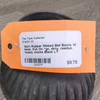 Soft Rubber Ribbed Bell Boots, Hi Neck, Pull On *gc, dirty, residue, faded, knicks

