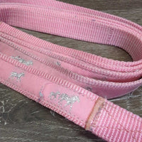 Padded Nylon Halter, adj, snap, Matching Lead Rope *gc & xc, clean, rubs, faded, BROKEN snap, unstitched, stains, frays
