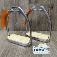 Fine/Hvy Stirrup Irons, grips *gc, clean, stained & cracked grips, scratches, thick residue?tape
