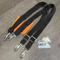 Elastic Leg Straps *gc, clean, stretched, snaps: film, loose, residue, v.chipped & rubbed
