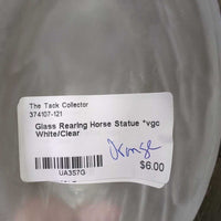 Glass Rearing Horse Statue *vgc
