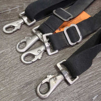 2 Elastic Leg Straps *gc, mnr dirt & stretches, scraped snaps
