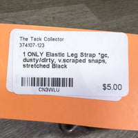 1 ONLY Elastic Leg Strap *gc, dusty/dirty, v.scraped snaps, stretched
