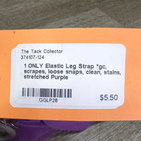 1 ONLY Elastic Leg Strap *gc, scrapes, loose snaps, clean, stains, stretched
