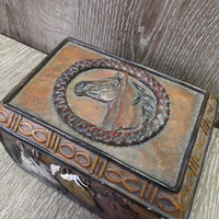 Resin Wood Box & Lid *vgc, mnr chips
