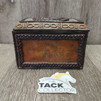 Resin Wood Box & Lid *vgc, mnr chips
