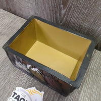 Resin Wood Box & Lid *vgc, mnr chips

