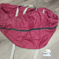 Nylon Saddle Carry - Storage Bag, Zipper, unlined *gc, dirty, hair, older
