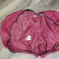 Nylon Saddle Carry - Storage Bag, Zipper, unlined *gc, dirty, hair, older

