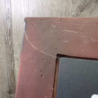 "Cowgirl" Ceramic 5x7" Picture Frame. leather laces *vgc, mnr dust, scratches
