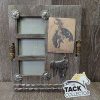 Western Small Picture Collage Frame *gc, dirty & warped back
