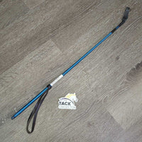 Riding Whip - Crop, handle *gc/fair, rubs, snags, frays, MISSING Cap, v.floppy & creased flapper
