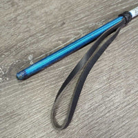 Riding Whip - Crop, handle *gc/fair, rubs, snags, frays, MISSING Cap, v.floppy & creased flapper

