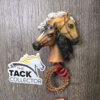 2 Horse Head & Christmas Wreath Ornament *vgc
