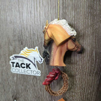 2 Horse Head & Christmas Wreath Ornament *vgc
