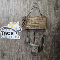 "No Hour in the Saddle was Ever Wasted" Wall Ornament *vgc
