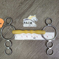 3 Ring Elevator Mullen Mouth Gag Bit *gc, clean, v.discolored, stained, scuffs, rubs
