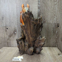 2 Horse Head on Wood Light Plastic Statue *vgc, repaired ear
