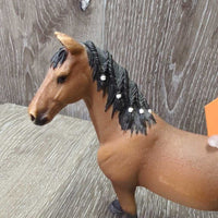 Vintage "Trakehner" Mare, Braided Mane Horse Toy, 2013 *vgc, mnr scratches & scuffs
