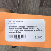 Vintage "Trakehner" Mare, Braided Mane Horse Toy, 2013 *vgc, mnr scratches & scuffs
