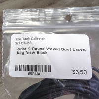 Round Waxed Boot Laces, bag *new
