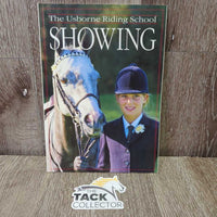 The usborne Riding School Showing by Lucy Smith *gc, mnr dirt, stamped, scratches
