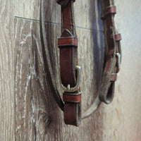 Monocrown Bridle, Buckles, Bling Browband *NO Noseband, mismatched, tight keepers, mnr dirt, rubs
